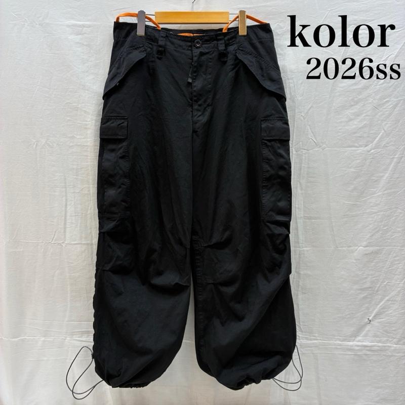 カラー kolor パンツ ワークパンツ、ペインターパンツ 26ss パッカリング ニータック ワイド カーゴパンツ 26SCM-P05104 2 メンズ USED 古着 中古 50159628