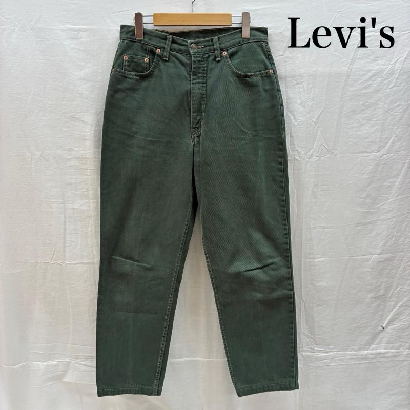 リーバイス Levi s パンツ デニム、ジーンズ 90s 93年 ベルギー製 ユーロリーバイス 後染め テーパード カラー デニムパンツ オレンジタブ 33インチ メンズ USED 古着 中古 50159631
