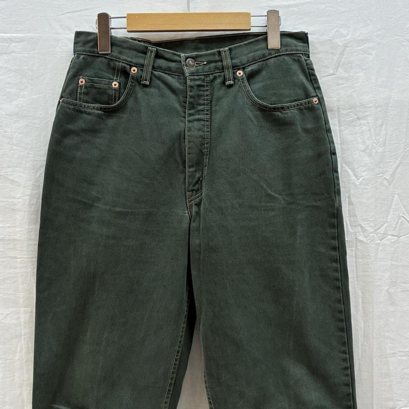 リーバイス Levi s パンツ デニム、ジーンズ 90s 93年 ベルギー製 ユーロリーバイス 後染め テーパード カラー デニムパンツ オレンジタブ 33インチ メンズ USED 古着 中古 50159631
