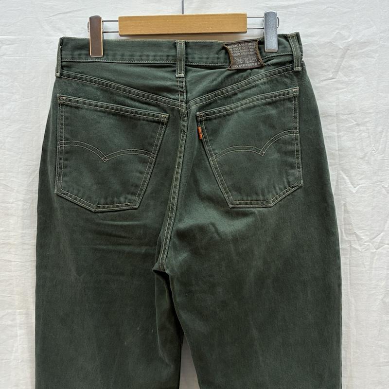 リーバイス Levi s パンツ デニム、ジーンズ 90s 93年 ベルギー製 ユーロリーバイス 後染め テーパード カラー デニムパンツ オレンジタブ 33インチ メンズ USED 古着 中古 50159631