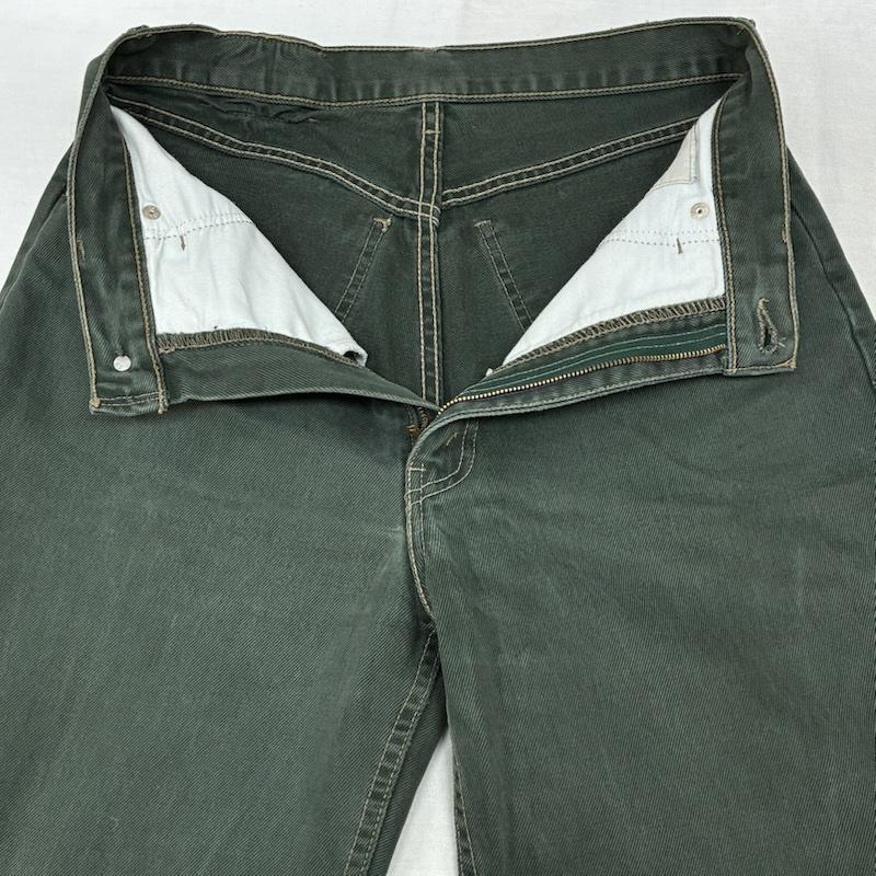 リーバイス Levi s パンツ デニム、ジーンズ 90s 93年 ベルギー製 ユーロリーバイス 後染め テーパード カラー デニムパンツ オレンジタブ 33インチ メンズ USED 古着 中古 50159631