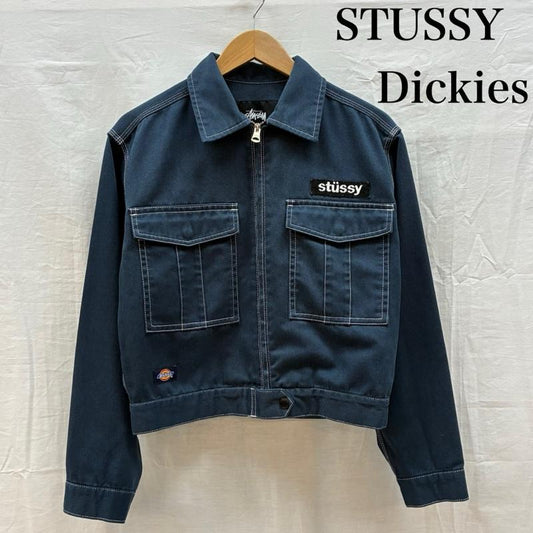 ステューシー STUSSY ジャケット、上着 ジャンパー、ブルゾン Dickies ディッキーズ コラボ 短丈 トラッカー ワーク ジャケット S レディース USED 古着 中古 50159637