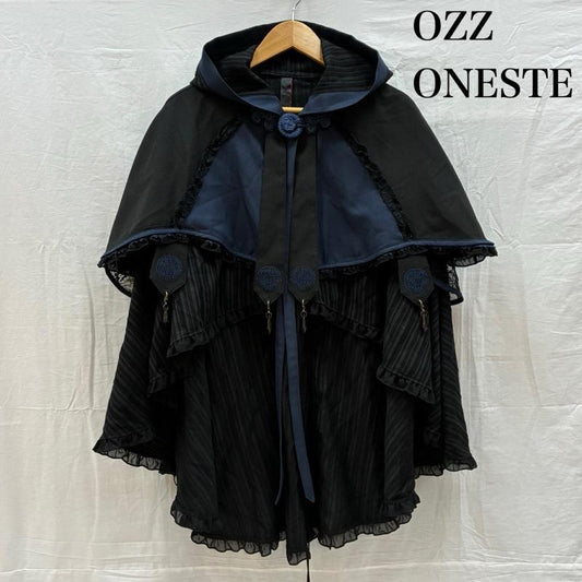 オッズオン OZZ CROCE トップス トップス OZZ ONESTE 花霞の夢 和チャイナ フリル フーデッド ケープ マント - レディース USED 古着 中古 50159641