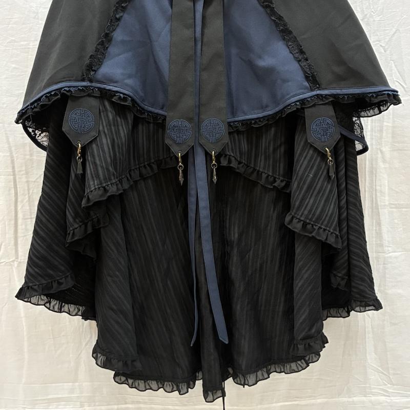 オッズオン OZZ CROCE トップス トップス OZZ ONESTE 花霞の夢 和チャイナ フリル フーデッド ケープ マント - レディース USED 古着 中古 50159641