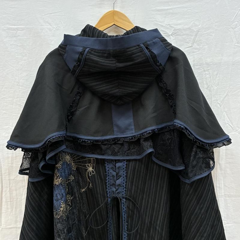 オッズオン OZZ CROCE トップス トップス OZZ ONESTE 花霞の夢 和チャイナ フリル フーデッド ケープ マント - レディース USED 古着 中古 50159641