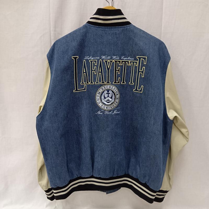 ラファイエット Lafayette ジャケット、上着 ジャンパー、ブルゾン LA231002 LFYT COAT OF ARMS VARSITY JACKET L L ロゴ、文字 アイボリー / アイボリー / X インディゴ / インディゴ / Indigo メンズ USED 古着 中古 50159649