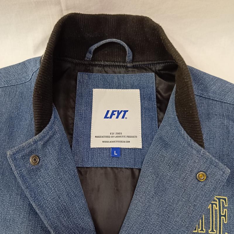 ラファイエット Lafayette ジャケット、上着 ジャンパー、ブルゾン LA231002 LFYT COAT OF ARMS VARSITY JACKET L L ロゴ、文字 アイボリー / アイボリー / X インディゴ / インディゴ / Indigo メンズ USED 古着 中古 50159649