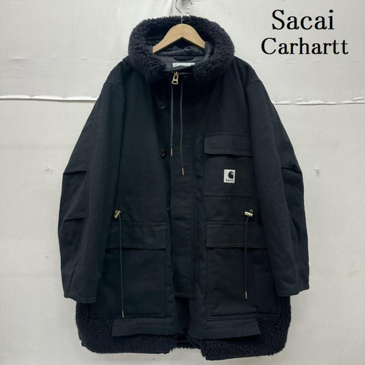 サカイ Sacai ジャケット、上着 ジャンパー、ブルゾン 23AW Carhartt WIP Canvas Parka Siberian キャンバス ボア シベリアン コート 23-03109M 1 黒 / ブラック / black メンズ USED 古着 中古 50159651