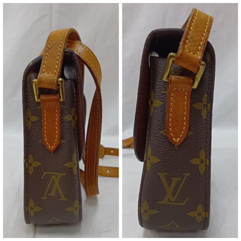 ルイヴィトン LOUIS VUITTON ショルダーバッグ ショルダーバッグ ミニサンクルー ショルダーバッグ モノグラム 883 vi - ロゴ、文字 ベージュ / ベージュ / beige X 茶 / ブラウン / brown レディース USED 古着 中古 50159658