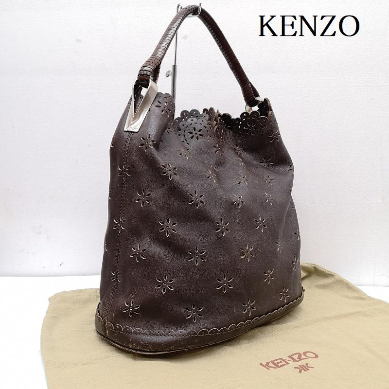ケンゾー KENZO ショルダーバッグ ショルダーバッグ カットワーク レザー ワン ショルダー バッグ - 茶 / ブラウン / brown レディース USED 古着 中古 50159667