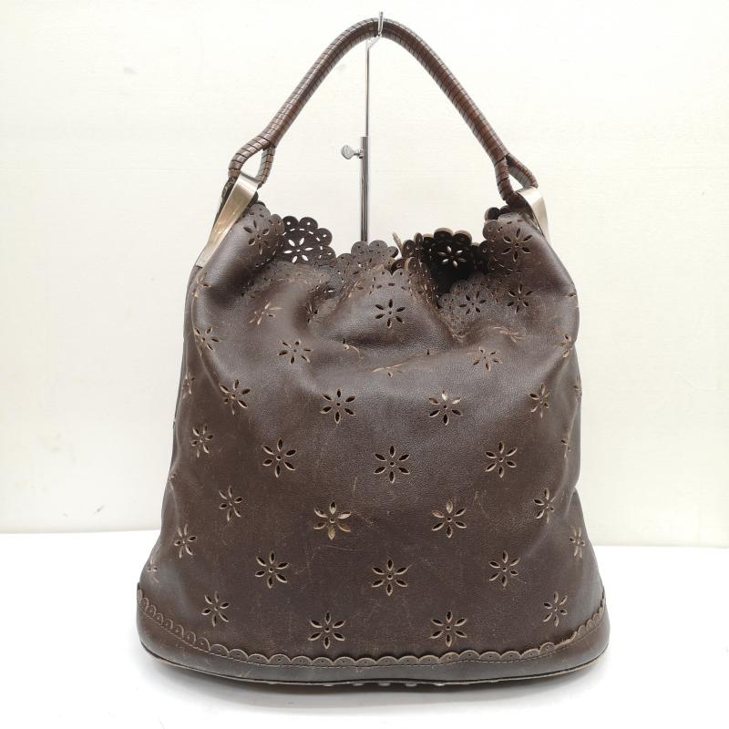 ケンゾー KENZO ショルダーバッグ ショルダーバッグ カットワーク レザー ワン ショルダー バッグ - 茶 / ブラウン / brown レディース USED 古着 中古 50159667