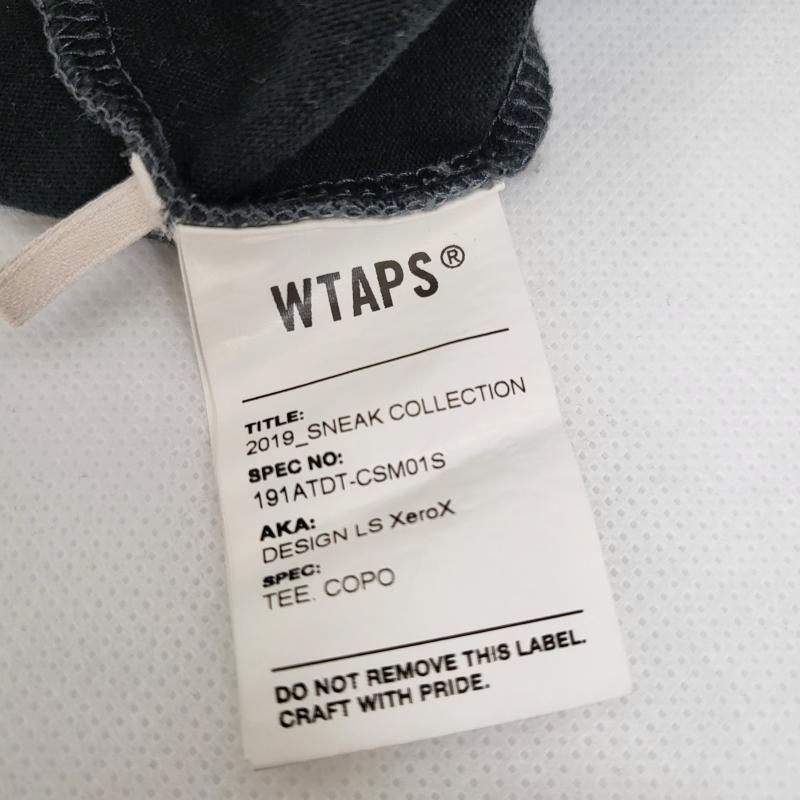 ダブルタップス WTAPS カットソー 長袖 19SS DESIGN LS XeroX TEE 長袖 カットソー コットン サイズX03 L メンズ USED 古着 中古 50159677