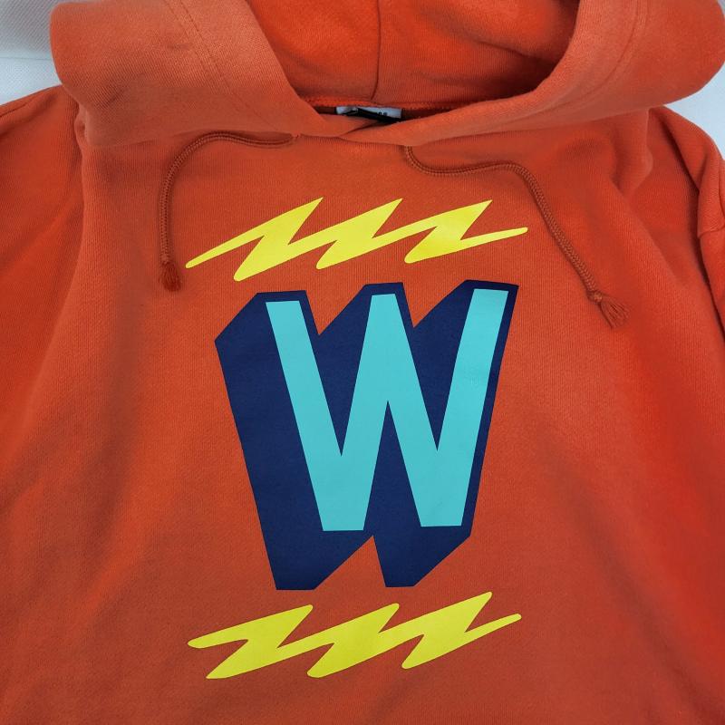 ダブルタップス WTAPS パーカー 半袖 18AW WTAPS プリント スウェット パーカー オレンジXL XL メンズ USED 古着 中古 50159678