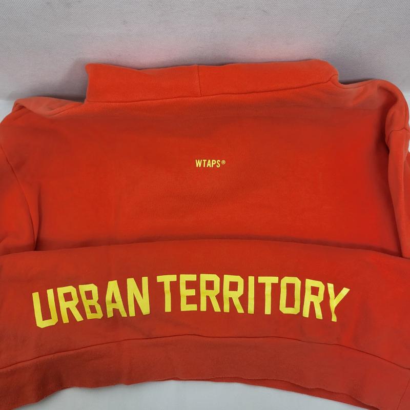 ダブルタップス WTAPS パーカー 半袖 18AW WTAPS プリント スウェット パーカー オレンジXL XL メンズ USED 古着 中古 50159678
