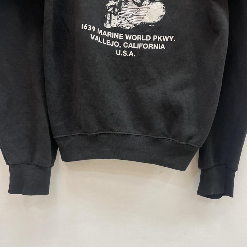 ヴィンテージ VINTAGE パーカー 長袖 80s California Performance Iron パーカー イーグル スカル ファイヤー M 黒 / ブラック / black メンズ USED 古着 中古 50159679