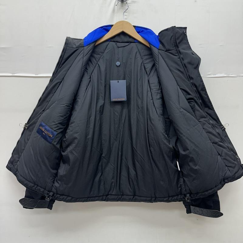 ルイヴィトン LOUIS VUITTON ジャケット、上着 ジャンパー、ブルゾン スプラッシュ モノグラム ナイロン パフィー ジャケット HIB30WRWK 46 黒 / ブラック / black X 青 / ブルー / blue メンズ USED 古着 中古 50159697