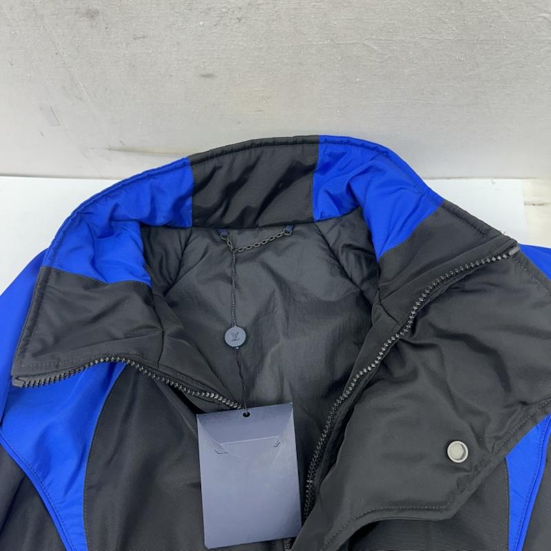 ルイヴィトン LOUIS VUITTON ジャケット、上着 ジャンパー、ブルゾン スプラッシュ モノグラム ナイロン パフィー ジャケット HIB30WRWK 46 黒 / ブラック / black X 青 / ブルー / blue メンズ USED 古着 中古 50159697