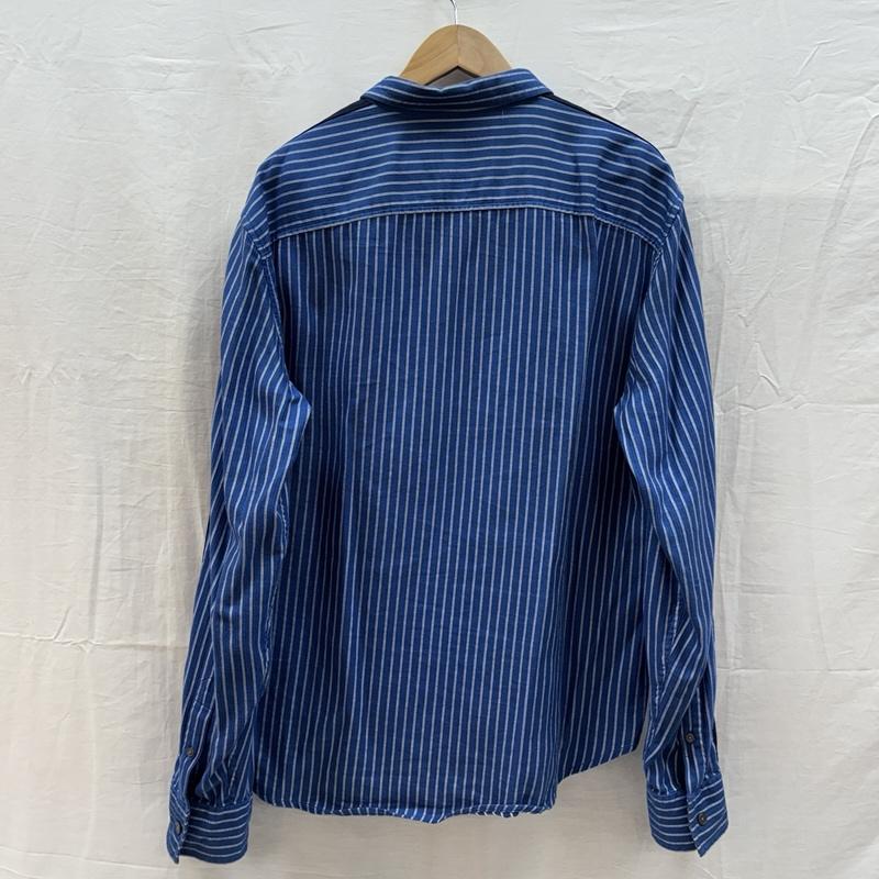 アルマーニエクスチェンジ ARMANI EXCHANGE シャツ、ブラウス 長袖 A/X スリーブライン ストライプ 長袖 シャツ L ストライプ メンズ USED 古着 中古 50159699