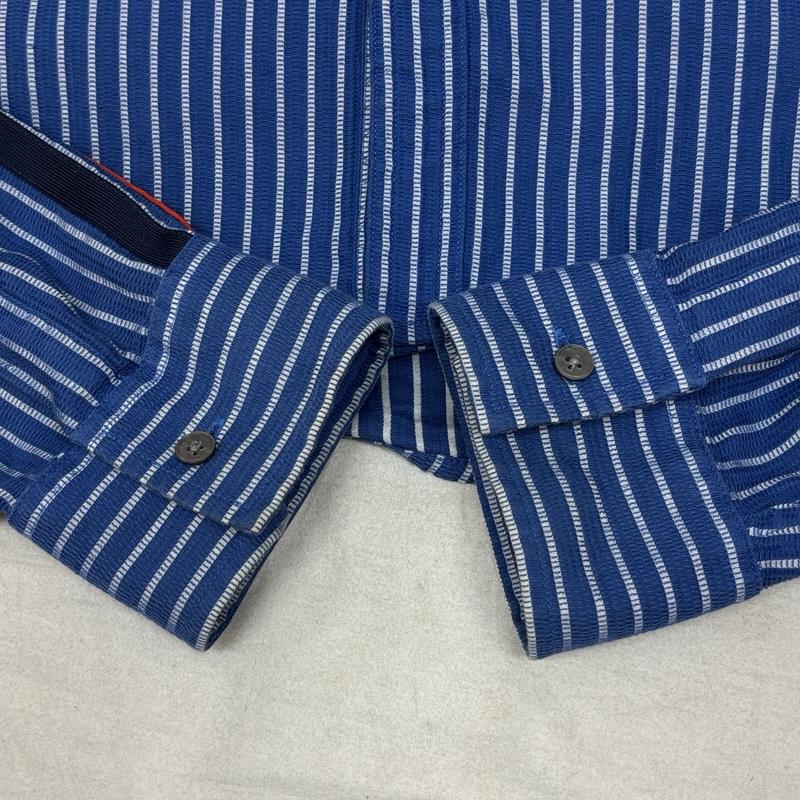 アルマーニエクスチェンジ ARMANI EXCHANGE シャツ、ブラウス 長袖 A/X スリーブライン ストライプ 長袖 シャツ L ストライプ メンズ USED 古着 中古 50159699