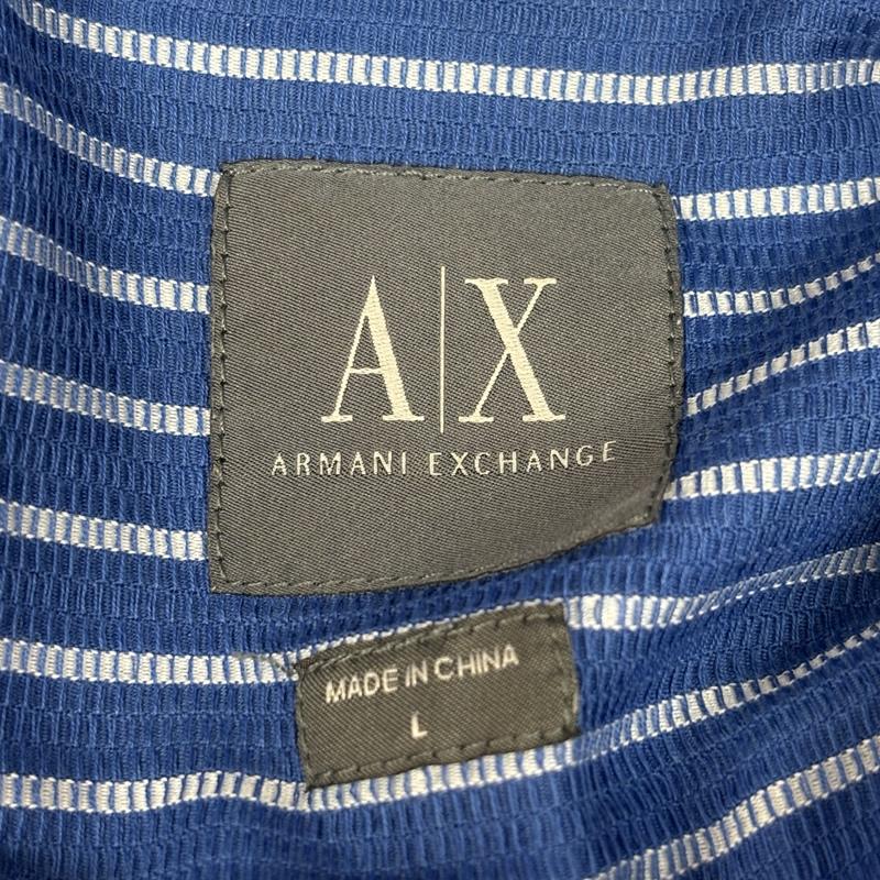 アルマーニエクスチェンジ ARMANI EXCHANGE シャツ、ブラウス 長袖 A/X スリーブライン ストライプ 長袖 シャツ L ストライプ メンズ USED 古着 中古 50159699