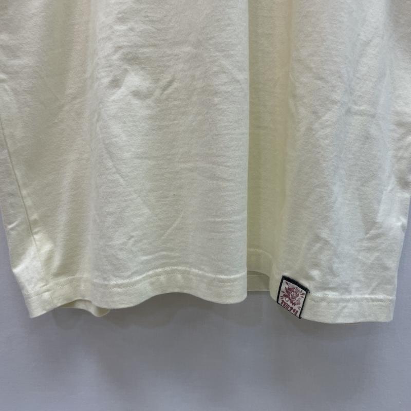 カミナリ KAMINARI Tシャツ 半袖 カミナリモータース Tシャツ 旧車 エフ商会 XL 無地 X プリント オフホワイト / オフホワイト / メンズ USED 古着 中古 50159704