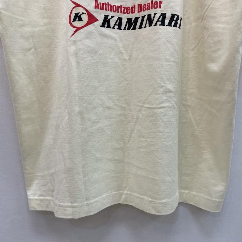 カミナリ KAMINARI Tシャツ 半袖 カミナリモータース Tシャツ 旧車 エフ商会 XL 無地 X プリント オフホワイト / オフホワイト / メンズ USED 古着 中古 50159704