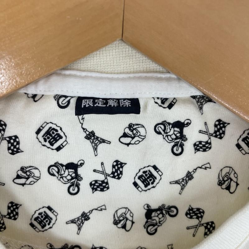 カミナリ KAMINARI Tシャツ 半袖 カミナリモータース Tシャツ 旧車 エフ商会 XL 無地 X プリント オフホワイト / オフホワイト / メンズ USED 古着 中古 50159704