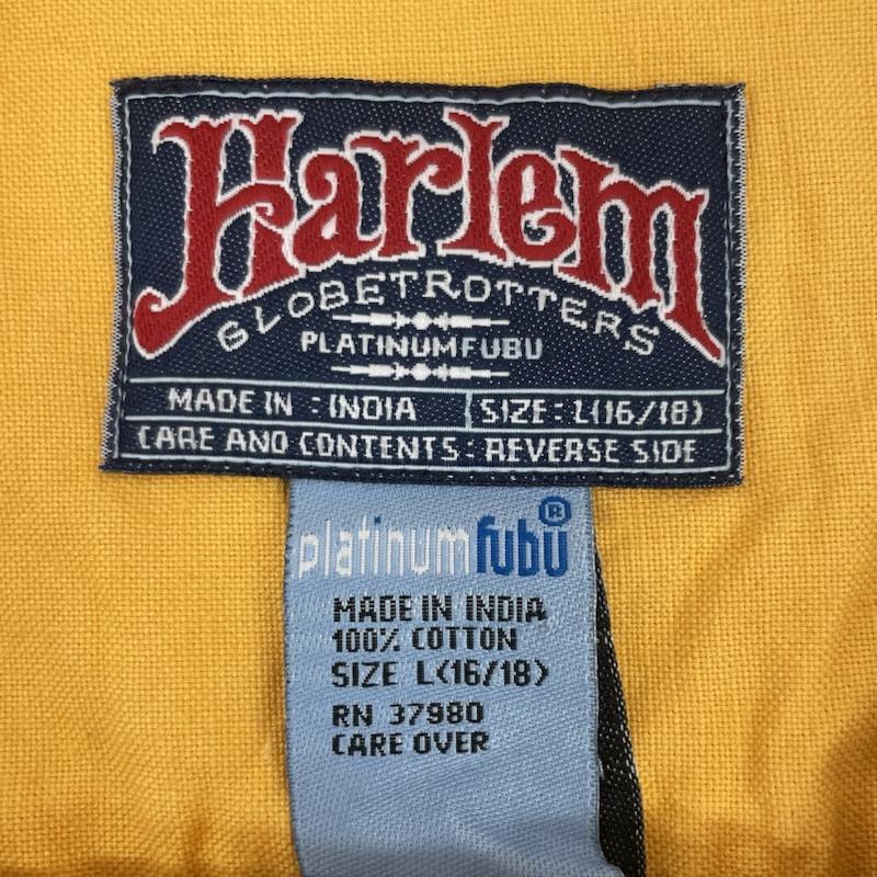 プラチナムフブ PLATINUMFUBU シャツ、ブラウス 半袖 90s 00s ハーレム・グローブトロッターズ ビンテージ シャツ L プリント X キャラクター マスタード / マスタード / メンズ USED 古着 中古 50159706