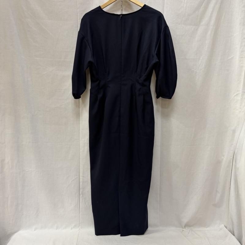 ヴェルメイユ パー イエナ VERMEIL par iena ワンピース ロングスカート ツイル ウエスト シェイプ パフスリーブ ワンピース navy 38 19-040-938-1100 38 無地 紺 / ネイビー / navy レディース USED 古着 中古 50159715