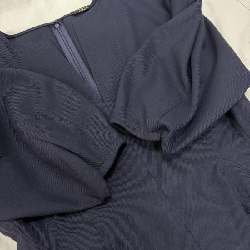 ヴェルメイユ パー イエナ VERMEIL par iena ワンピース ロングスカート ツイル ウエスト シェイプ パフスリーブ ワンピース navy 38 19-040-938-1100 38 無地 紺 / ネイビー / navy レディース USED 古着 中古 50159715