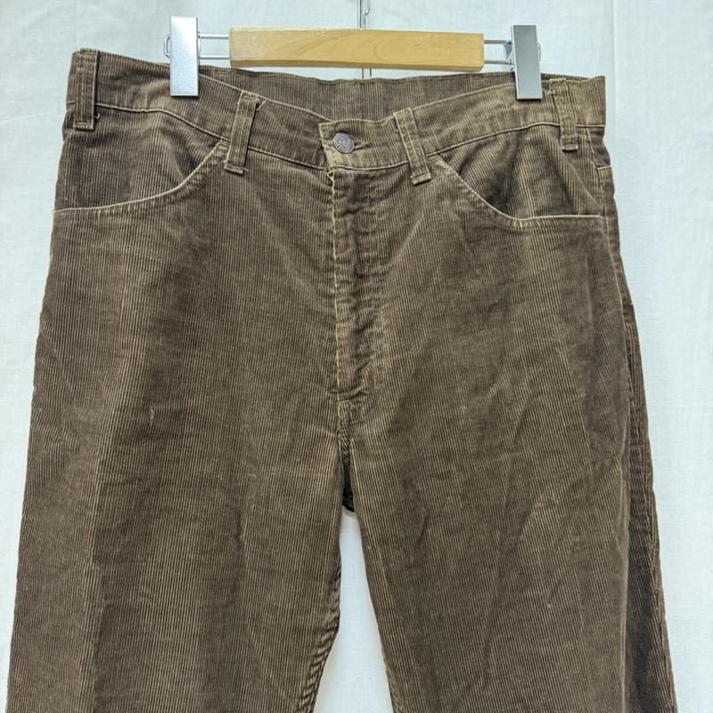 リーバイス Levi s ボトムス ボトムス 70s末期 USA製 646 ブラウンコーデュロイパンツ TALONジップ 白タブ 34インチ 無地 茶 / ブラウン / brown メンズ USED 古着 中古 50159720