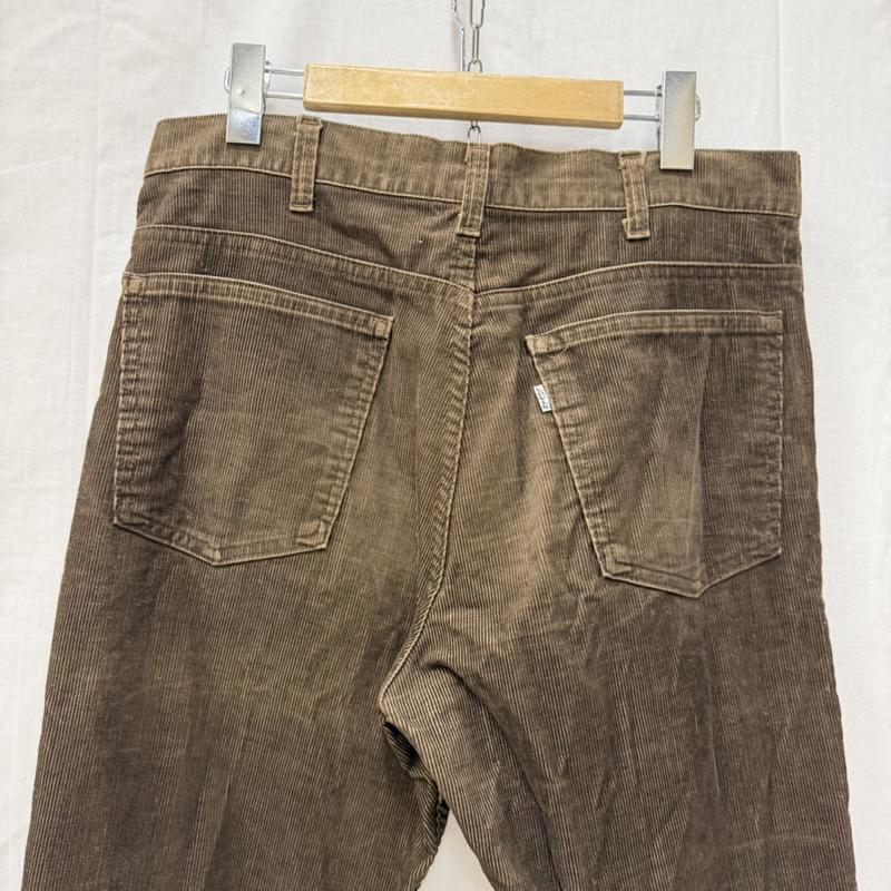 リーバイス Levi s ボトムス ボトムス 70s末期 USA製 646 ブラウンコーデュロイパンツ TALONジップ 白タブ 34インチ 無地 茶 / ブラウン / brown メンズ USED 古着 中古 50159720