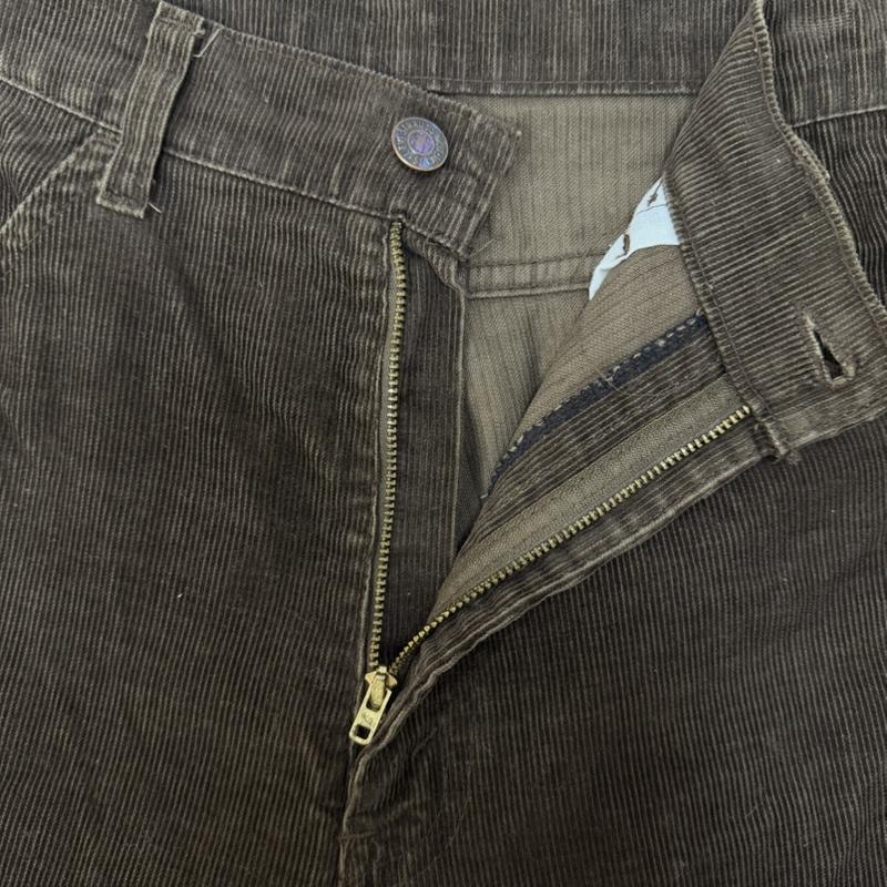 リーバイス Levi s ボトムス ボトムス 70s末期 USA製 646 ブラウンコーデュロイパンツ TALONジップ 白タブ 34インチ 無地 茶 / ブラウン / brown メンズ USED 古着 中古 50159720