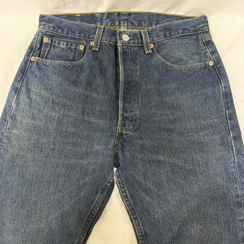 リーバイス Levi s パンツ デニム、ジーンズ 90s USA製 501-0000 ストレートデニムパンツ W32 L36 ボタンフライ ヒゲ 32インチ 無地 インディゴ / インディゴ / Indigo メンズ USED 古着 中古 50159721