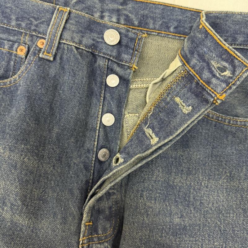 リーバイス Levi s パンツ デニム、ジーンズ 90s USA製 501-0000 ストレートデニムパンツ W32 L36 ボタンフライ ヒゲ 32インチ 無地 インディゴ / インディゴ / Indigo メンズ USED 古着 中古 50159721