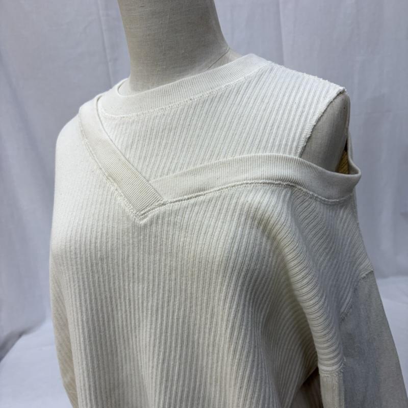 クラネ CLANE カットソー 長袖 11105-2092 アシンメトリーショルダートップス アイボリー SIZE:1 1 無地 アイボリー / アイボリー / レディース USED 古着 中古 50159724