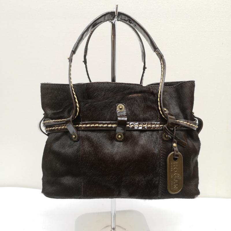 古着 USED ハンドバッグ ハンドバッグ Hogan ポニーヘア トップ ハンドル ハラコ バッグ - 茶 / ブラウン / brown レディース USED 古着 中古 50159728