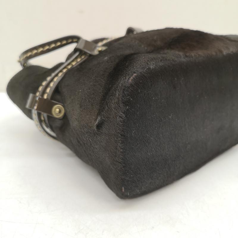 古着 USED ハンドバッグ ハンドバッグ Hogan ポニーヘア トップ ハンドル ハラコ バッグ - 茶 / ブラウン / brown レディース USED 古着 中古 50159728
