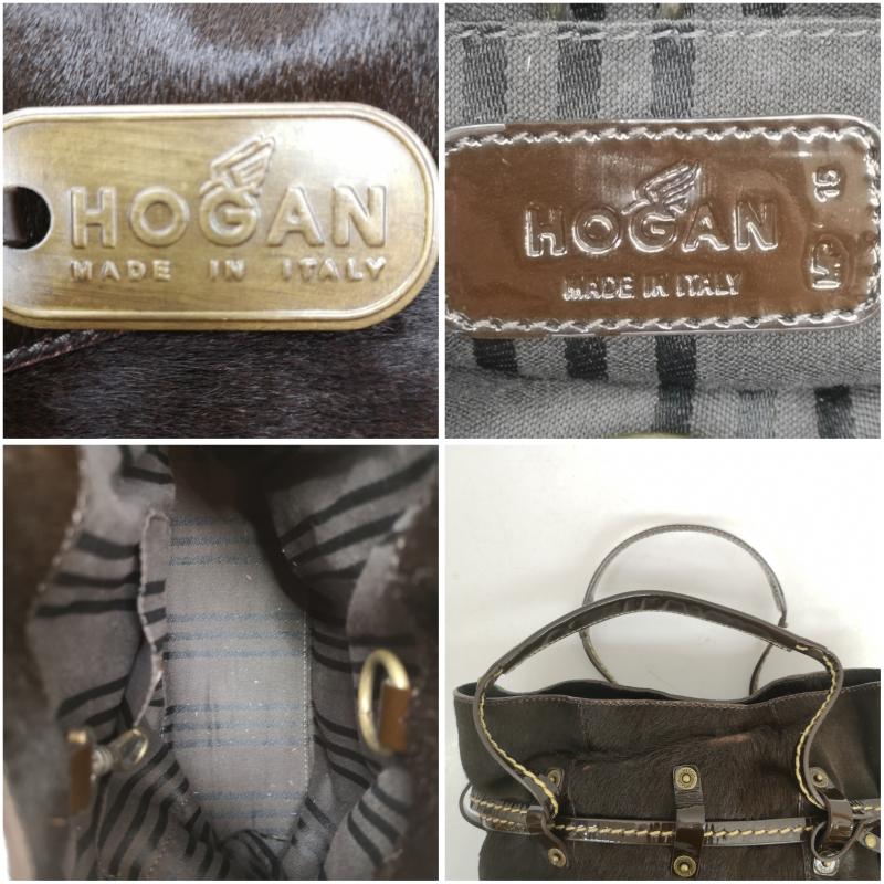 古着 USED ハンドバッグ ハンドバッグ Hogan ポニーヘア トップ ハンドル ハラコ バッグ - 茶 / ブラウン / brown レディース USED 古着 中古 50159728