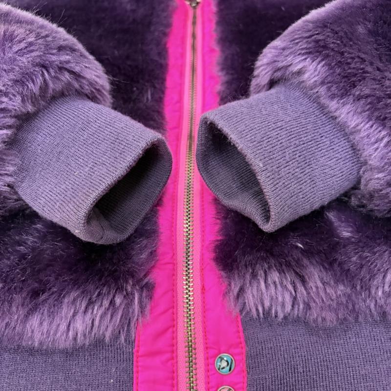 ディーゼル DIESEL ジャケット、上着 ジャンパー、ブルゾン フェイクファーブルゾンジャケット purple L L 無地 紫 / パープル / purple ガールズ USED 古着 中古 50159729