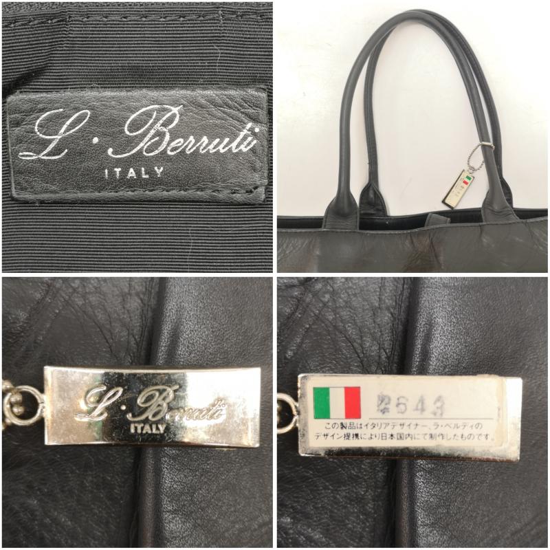 古着 USED ハンドバッグ ハンドバッグ l.berruti レザー ハンドバッグ - 黒 / ブラック / black レディース USED 古着 中古 50159731
