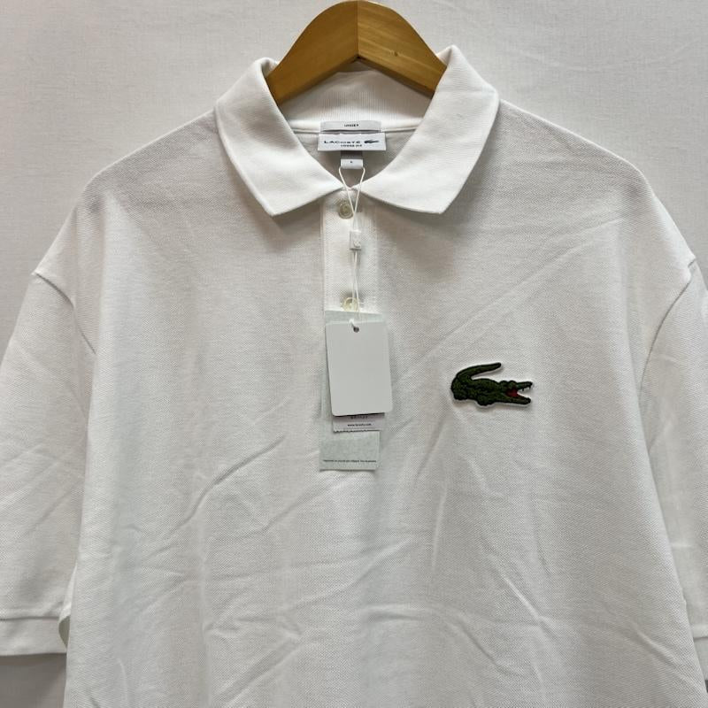 ラコステ LACOSTE ポロシャツ 半袖 PH2751 ビッグシルエット オーバーサイズ ピケ 鹿の子 ポロシャツ L 白 / ホワイト / white メンズ USED 古着 中古 50159735