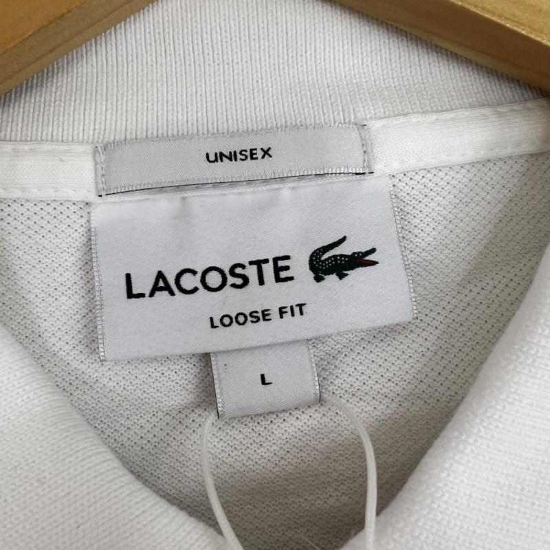 ラコステ LACOSTE ポロシャツ 半袖 PH2751 ビッグシルエット オーバーサイズ ピケ 鹿の子 ポロシャツ L 白 / ホワイト / white メンズ USED 古着 中古 50159735