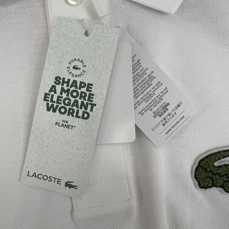 ラコステ LACOSTE ポロシャツ 半袖 PH2751 ビッグシルエット オーバーサイズ ピケ 鹿の子 ポロシャツ L 白 / ホワイト / white メンズ USED 古着 中古 50159735