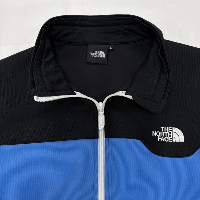 ザノースフェイス THE NORTH FACE ジャケット、上着 ジャンパー、ブルゾン マッハファイブジャケット NT61845 ジップアップ フルジップ ジャージ ロゴ 刺繍 2トーン バイカラー L ロゴ、文字 X 刺繍 黒 / ブラック / black X 水色 / ライトブルー / X 白 / ホワイト / white メンズ USED 古着 中古 50159748