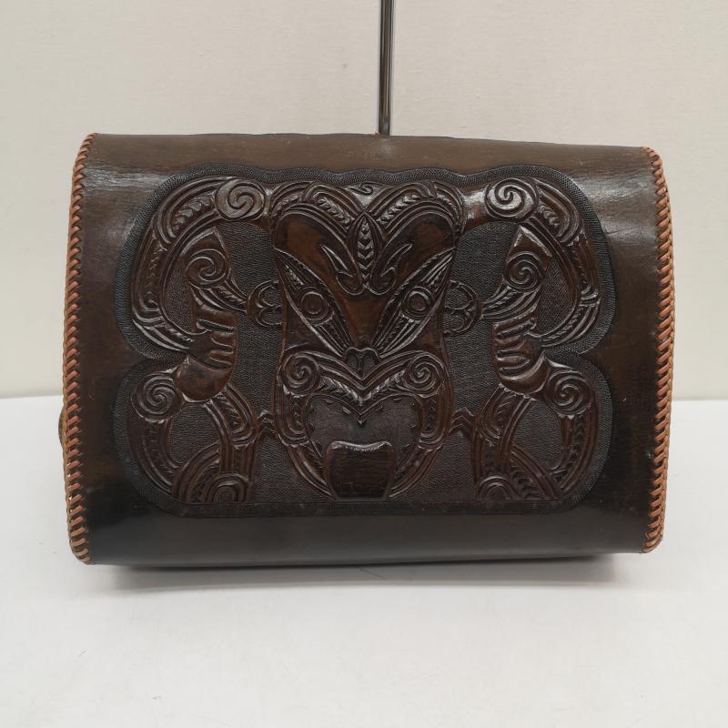 古着 USED ショルダーバッグ ショルダーバッグ カービング レザー バッグ ヴィンテージ - 茶 / ブラウン / brown レディース USED 古着 中古 50159749