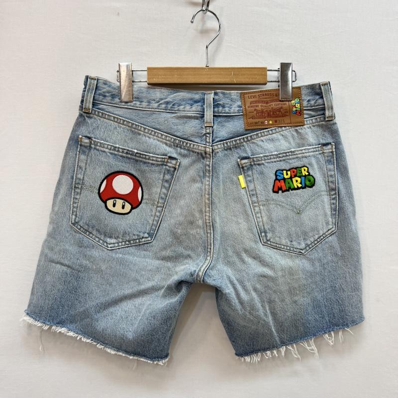 リーバイス Levi s パンツ ショートパンツ スーパーマリオ コラボ カットオフ デニム ショートパンツ 32インチ メンズ USED 古着 中古 50159759