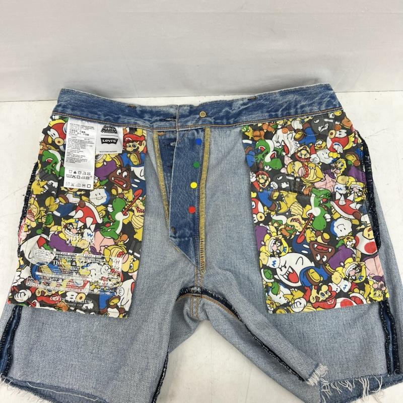 リーバイス Levi s パンツ ショートパンツ スーパーマリオ コラボ カットオフ デニム ショートパンツ 32インチ メンズ USED 古着 中古 50159759