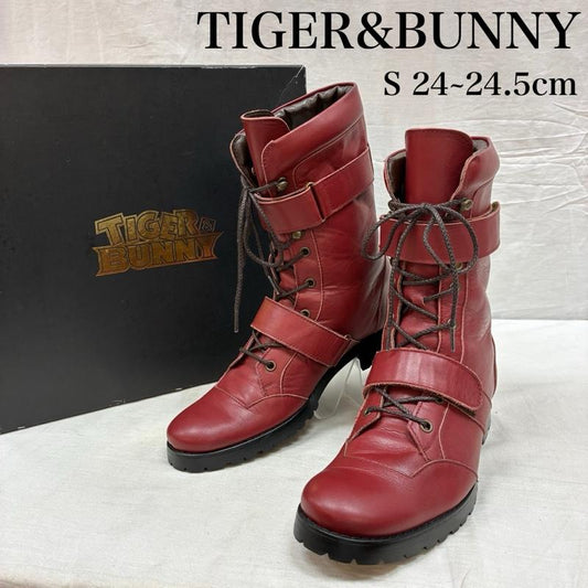 古着 USED ブーツ ロングブーツ TIGER&BUNNY バーナビー ブルックス Jr. バンダイ 牛革 レザー ロング ブーツ S レディース USED 古着 中古 50159775