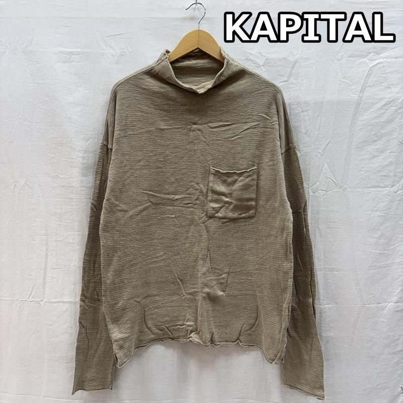 キャピタル KAPITAL Tシャツ 長袖 ハイネック コットン ロンT 長袖 ポケット Tシャツ 2 メンズ USED 古着 中古 50159794